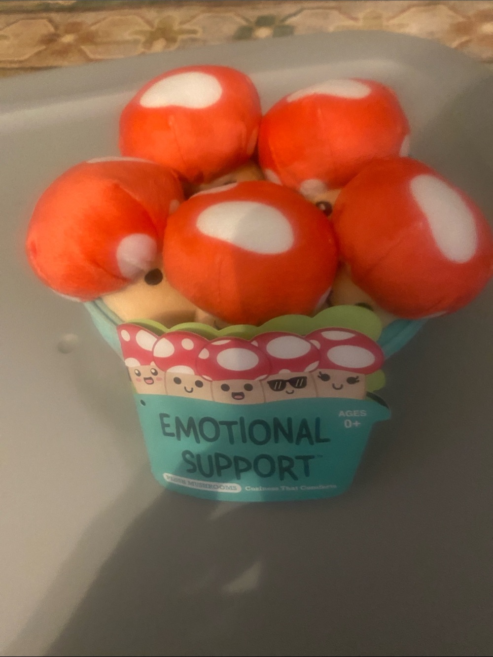Emotional Support Plush Mushroom Toy - Orange